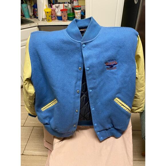 Vintage Rare 104.1 The Hawk All Rock & Roll Hits Letterman Jacket Size XL